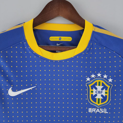 Camisa Brasil II 2010 - Masculino Retrô - Azul