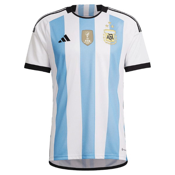 Camisa Seleção da Argentina I [Patch Copa do Mundo] 2022 Adidas - Azul e Branca