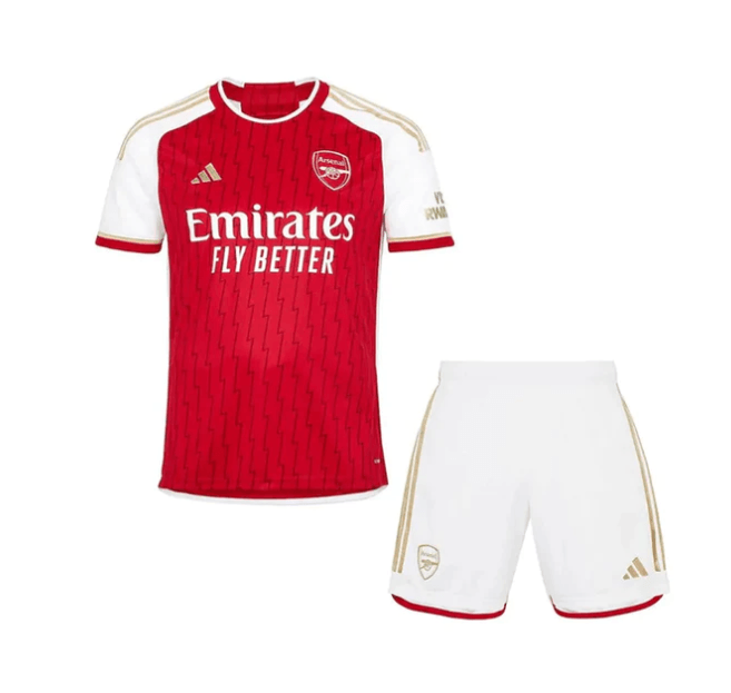 Conjunto Infantil Arsenal Home 23/24 - Vermelho