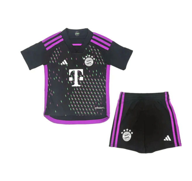 Conjunto Infantil Bayern de Munique Away 23/24 - Preto