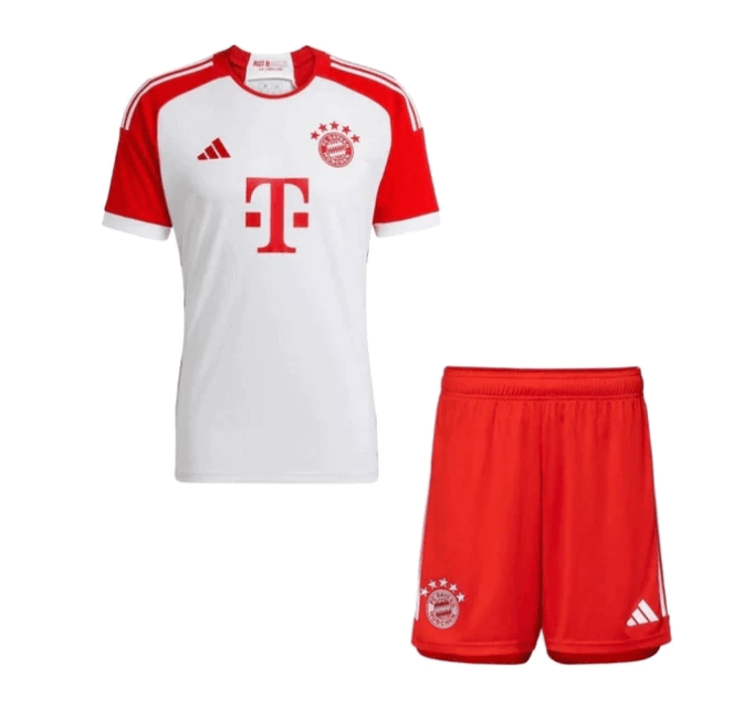 Conjunto Infantil Bayern de Munique Home 23/24 - Branco