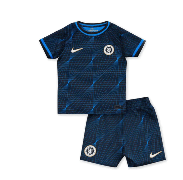 Conjunto Infantil Chelsea Away 23/24 - Azul Marinho