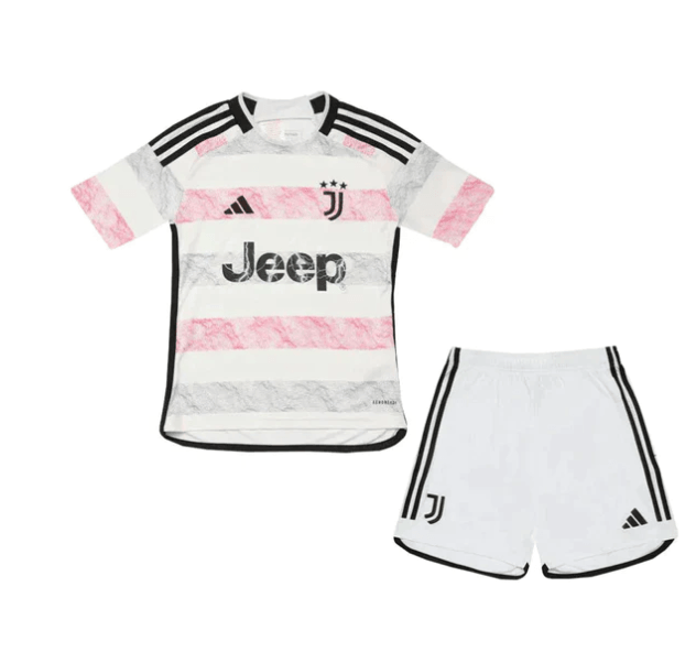 Conjunto Infantil Juventus Away 23/24 - Branco