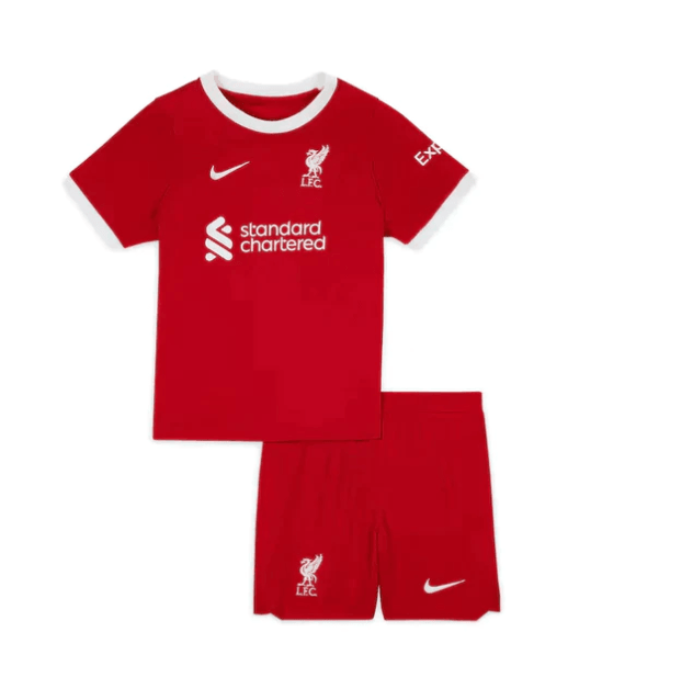 Conjunto Infantil Liverpool Home 23/24 - Vermelho