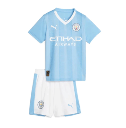 Conjunto Infantil Manchester City Home 23/24 - Azul