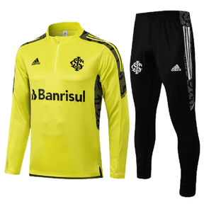 Conjunto Internacional 21/22 Verde Fluorescente e Preto - Adidas - Com Ziper