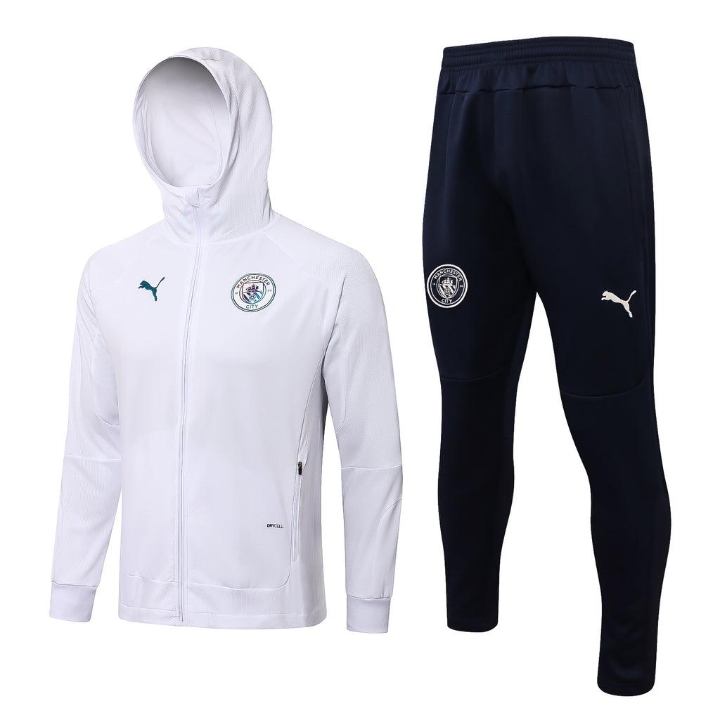 Conjunto Manchester City 21/22 Branco - Puma - Com Capuz