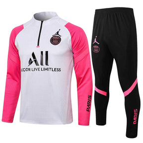 Conjunto PSG 21/22 Branco, Rosa e Preto - Nike