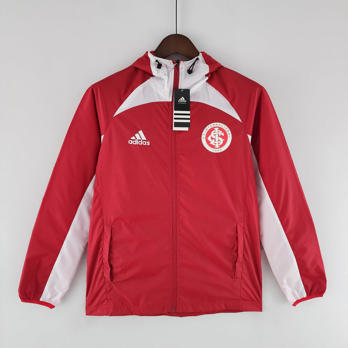 Corta-vento Internacional 22/23 Adidas - Vermelho e Branco