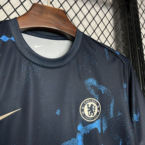 Camisa Chelsea Pre jogo 24/25 Azul e preta