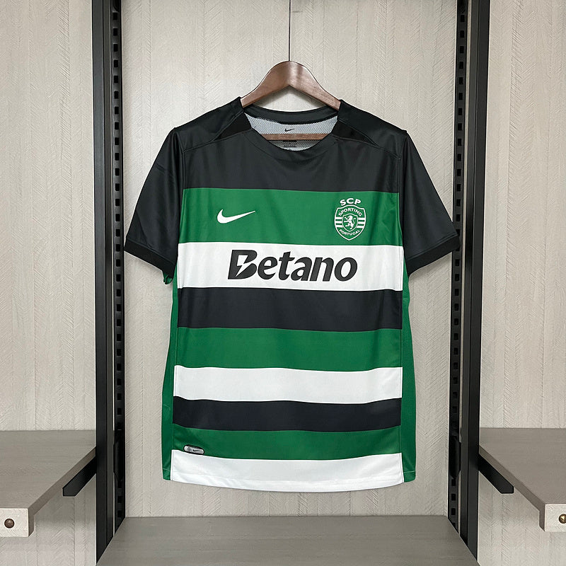 Camisa Sporting I 24/25 Verde e Preto