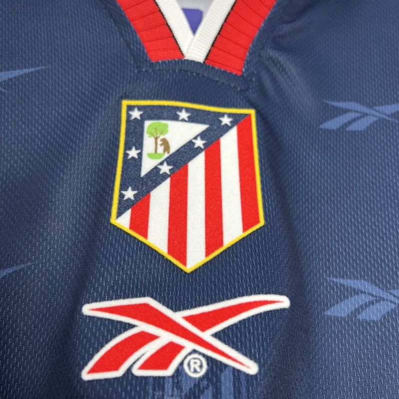 Camisa do Atlético de Madrid Azul Marbella 1998 Masculina