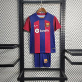 Kit Infantil Barcelona Home 23/24 - Azul/Vermelho